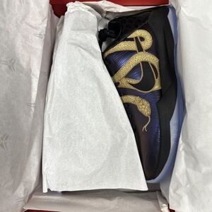 Black and Gold Athletic Shoes